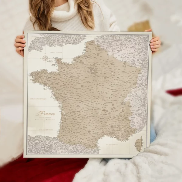 Frankreichkarte Beige Sand Dunes