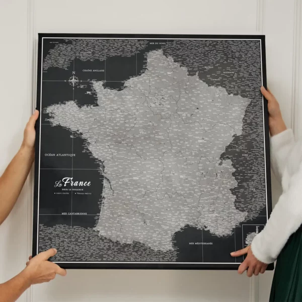 Frankreichkarte Black And Silver Moon