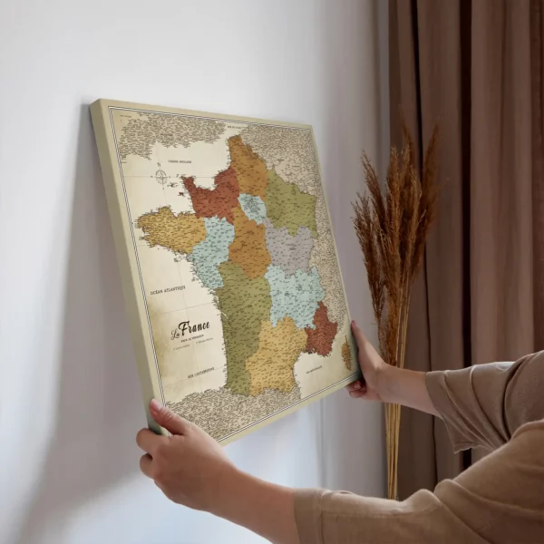 Frankreichkarte Multicolor Plains