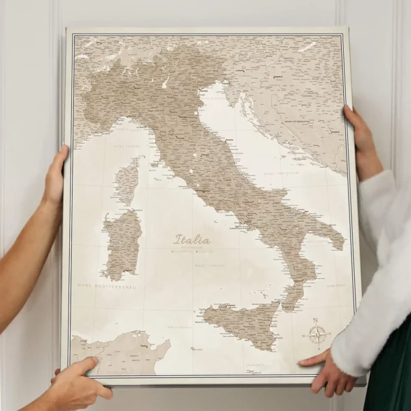 Italienkarte Beige Sand Dunes