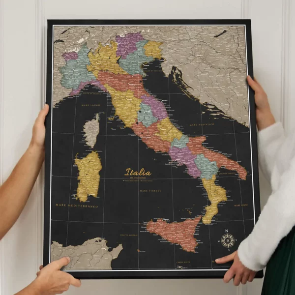 Italienkarte Black Multicolor