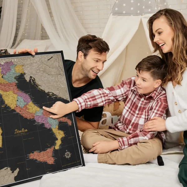 Italienkarte Black Multicolor