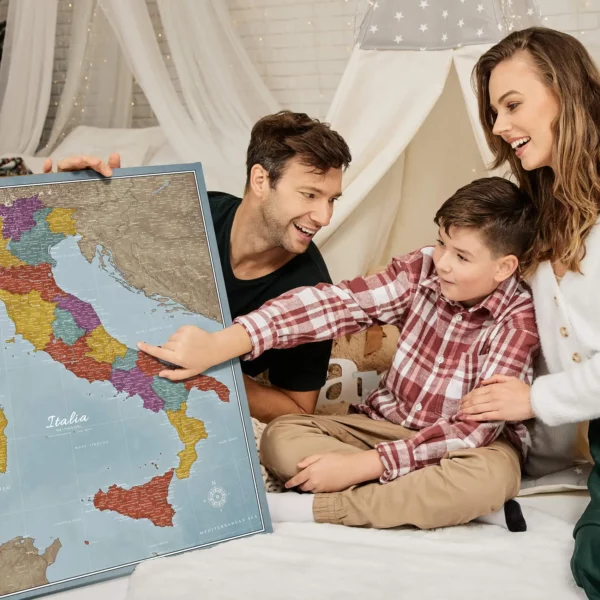 Italienkarte Blue Multicolor