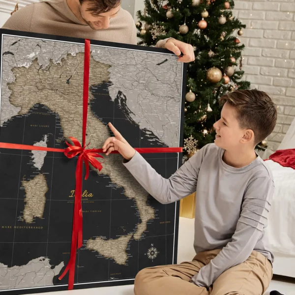 Italienkarte Golden Starry Night