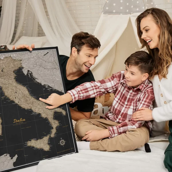 Italienkarte Golden Starry Night