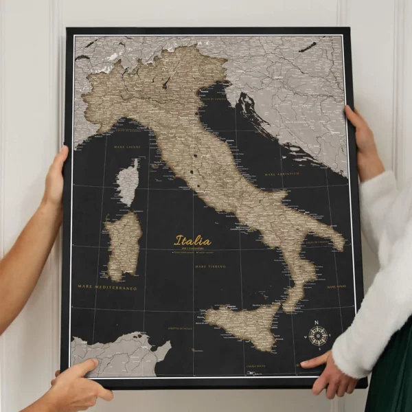 Italienkarte Golden Starry Night