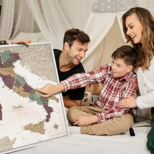 Italienkarte Modern Olive Safari