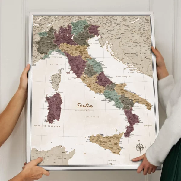 Italienkarte Modern Olive Safari