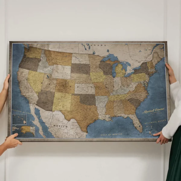 Karten der Vereinigten Staaten Blue-Grey Harbor