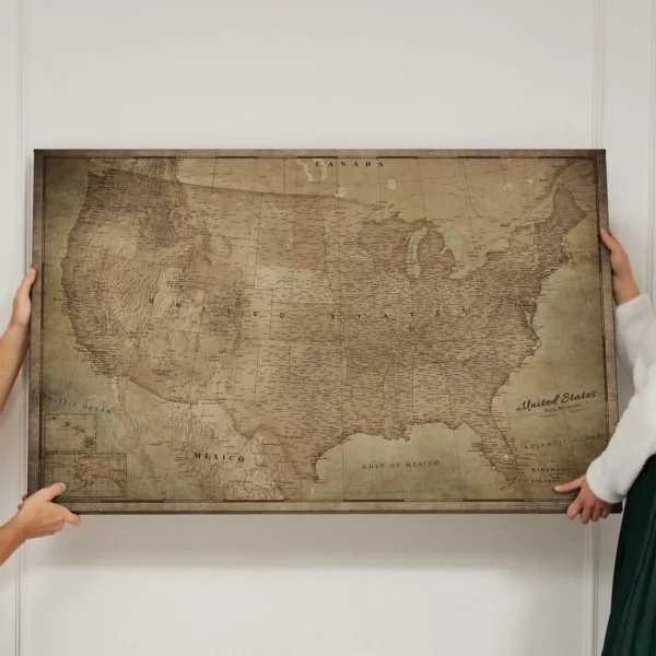 Karten der Vereinigten Staaten Retro