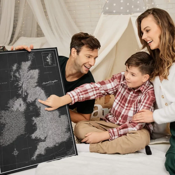 Korkkarte Grossbritannien Black and Silver Moon