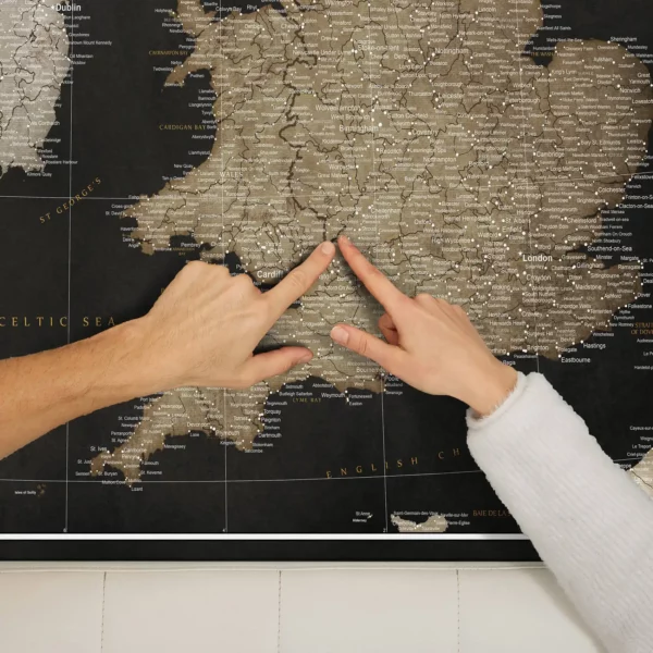 Korkkarte Grossbritannien Golden Starry Night