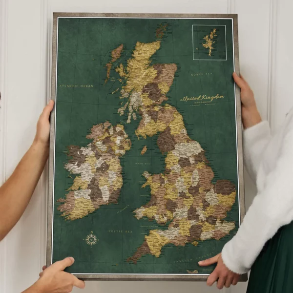 Korkkarte Grossbritannien Green