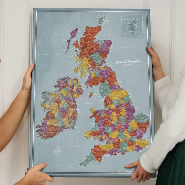 Korkkarte Grossbritannien Multicolor