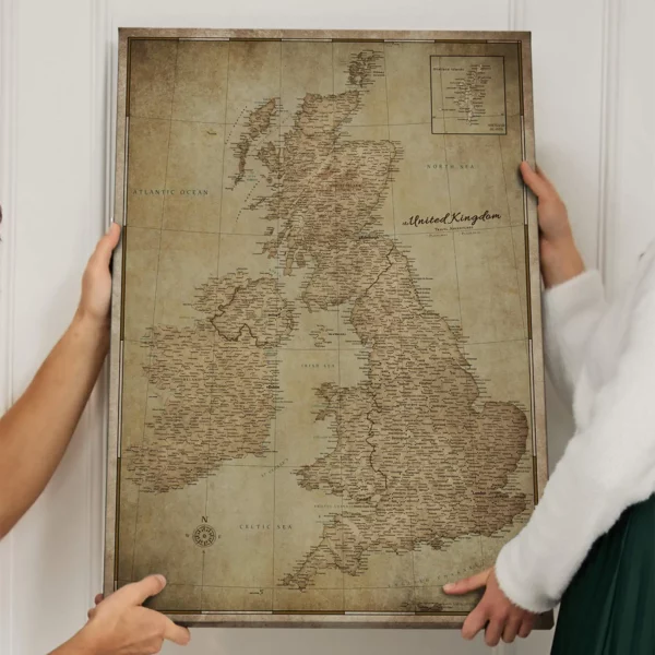 Korkkarte Grossbritannien Retro