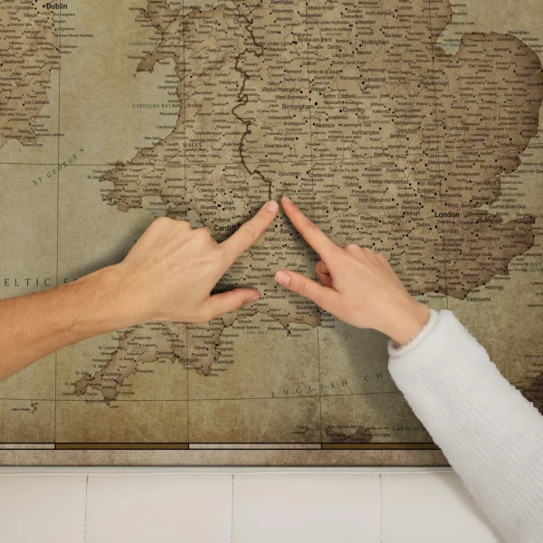 Korkkarte Grossbritannien Retro