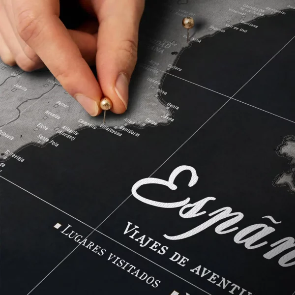 Korkkarte von Spanien Black And Silver Moon