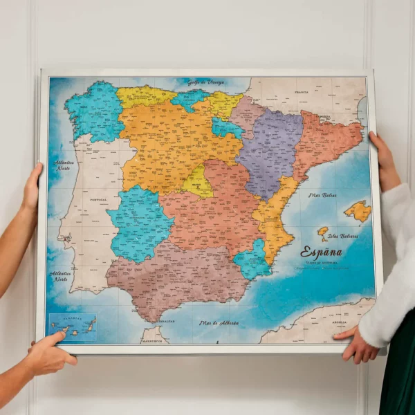 Korkkarte von Spanien Multicolor