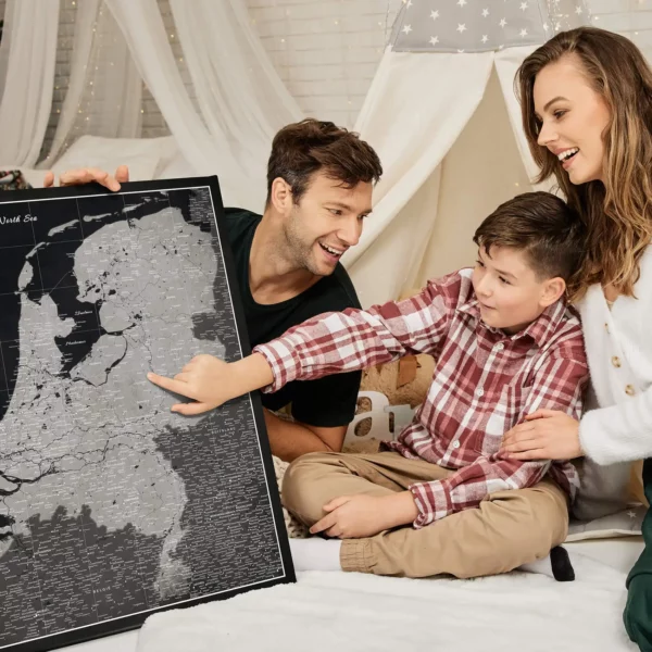 Niederlandekarte Black And Silver Moon