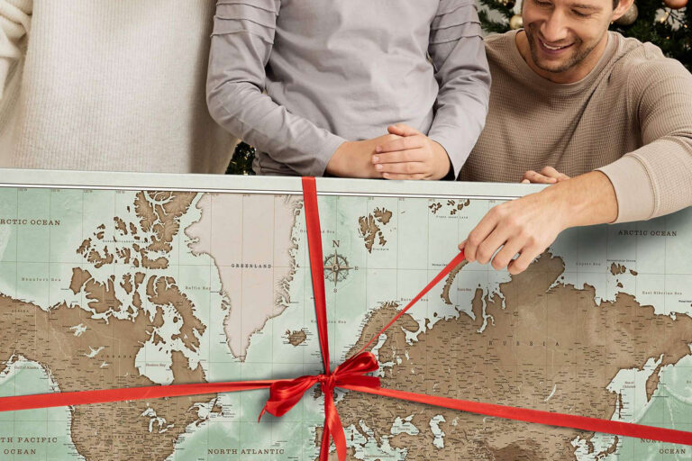 Pinnwand Weltkarte aus Kork